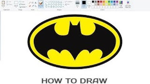 Batman Logo in Ms Paint #ms paint design #logo design in ms paint @shubhamsharma_576