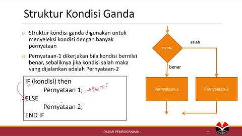Dasar Pemrograman - Seleksi Kondisi (Part 1)