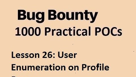 User Enumeration Attack | User Enumeration Profile Page Attack | User Enumeration Attack
