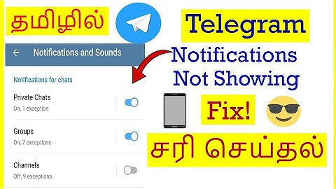 How to Fix Telegram Notifications Not Showing Problem In Mobile Tamil | VividTech