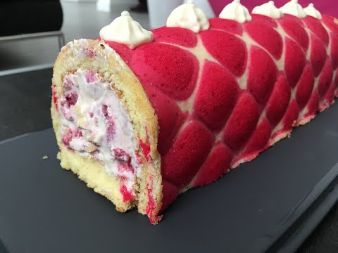 Bûche express framboise- vanille