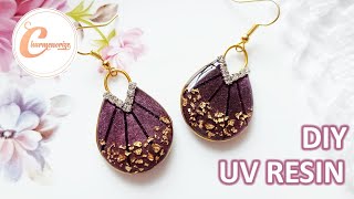 UV レジン | DIY UV Resin Craft & Accessories |No mold Make your own Bezel Frame | UV resin earrings