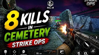 8 Kills in Cemetery 💀 | Strike Ops AK Gameplay 🔥 | Epic Mobile FPS Battle screenshot 5