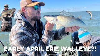 Early SPRING LAKE ERIE WALLEYE FISHING Spawning?!