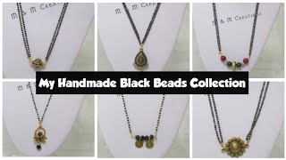 Simple MangalaSutra Design For Daily Use | Latest Nallapusalu Chain Designs | Black Bead Earrings