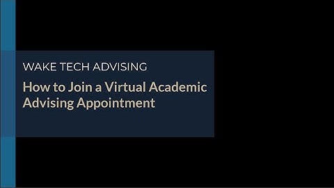 How to Join a Virtual Advising Appointment