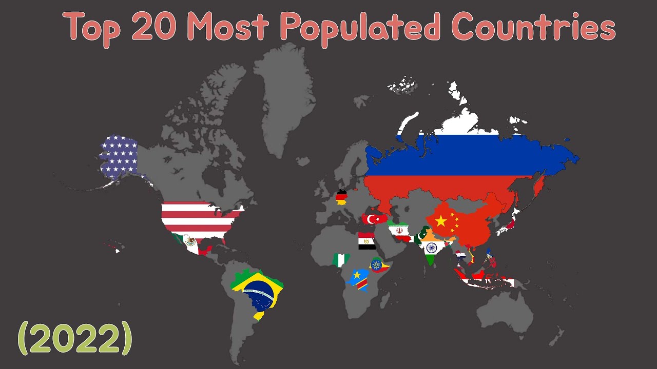 Top 20 Most Populated Countries Of The World 2022 YouTube Top 20 Most Populated Countries Of The World 2022 YouTube