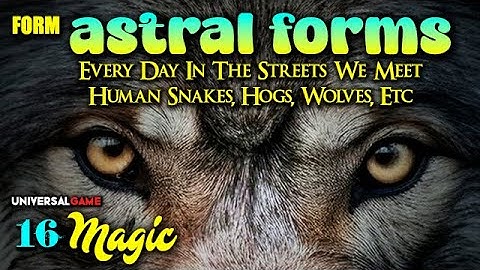 Magic: White & Black The Science Of Finite And Infinite Life 16 | Astral Forms | Universal Game