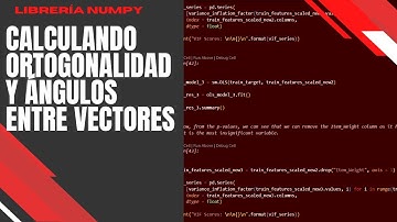 NumPy: identificando vectores ortogonales y ángulo entre vectores
