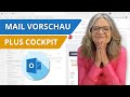 Outlook Mail Vorschau einstellen  (mit 2 weiteren Klicks sogar dein Tagescockpit)