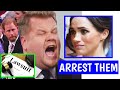 THEY STOLE MY $12M! James Corden Calls Security On Haz&Meg For Tricking Him To Participate In a Scam