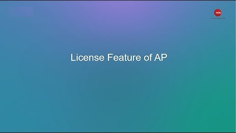 AP Licenses Features