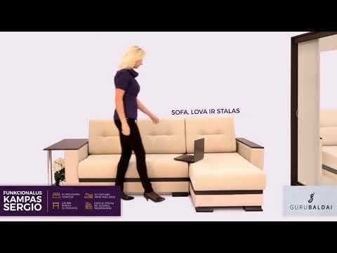 Video: Kampinė sofa 