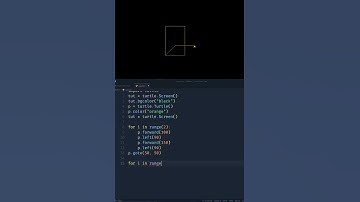 Simple Cube in Python Turtle #shorts