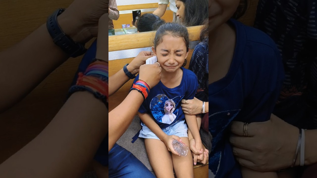 top 3 Baby piercing | 👶✨ Baby Ear Piercing with Gun | Safe & Painless Piercing #piercing #shorts