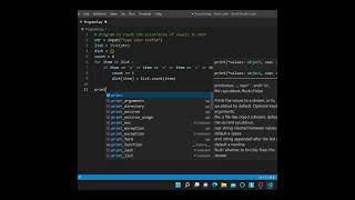 Program to count the occurrence of vowels in text ||Python programs || #shorts #programming #python
