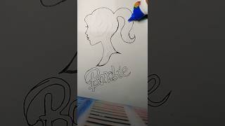 Diy Glitter🌌 ponytail Barbie girl coloring ideas for kids #kids #kids art #Barbie girl #