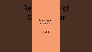 Constructor | Java | Return Type Of Constructor | #shorts #youtubeshorts #java #constructor #youtube