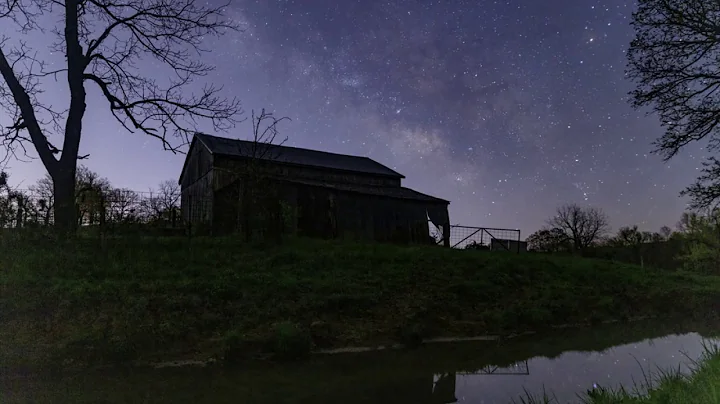 Lyrid meteor shower and Milky Way time lapse