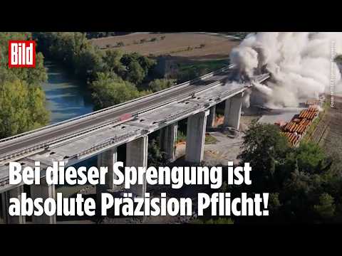 ITALIEN: Spektakuläre Brückensprengung mit chirurgischer Präzision!