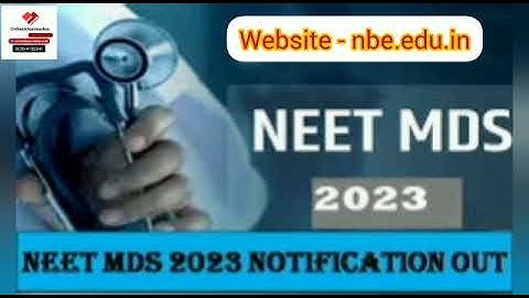 NEET MDS 2023 Application Correction Window to open today #neetmds #neetupdates #neet2023