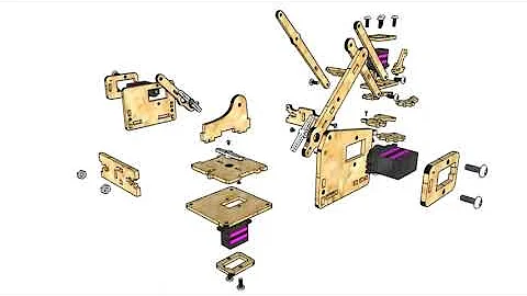 Tutorial assembly 4 DOF Robotic Arm
