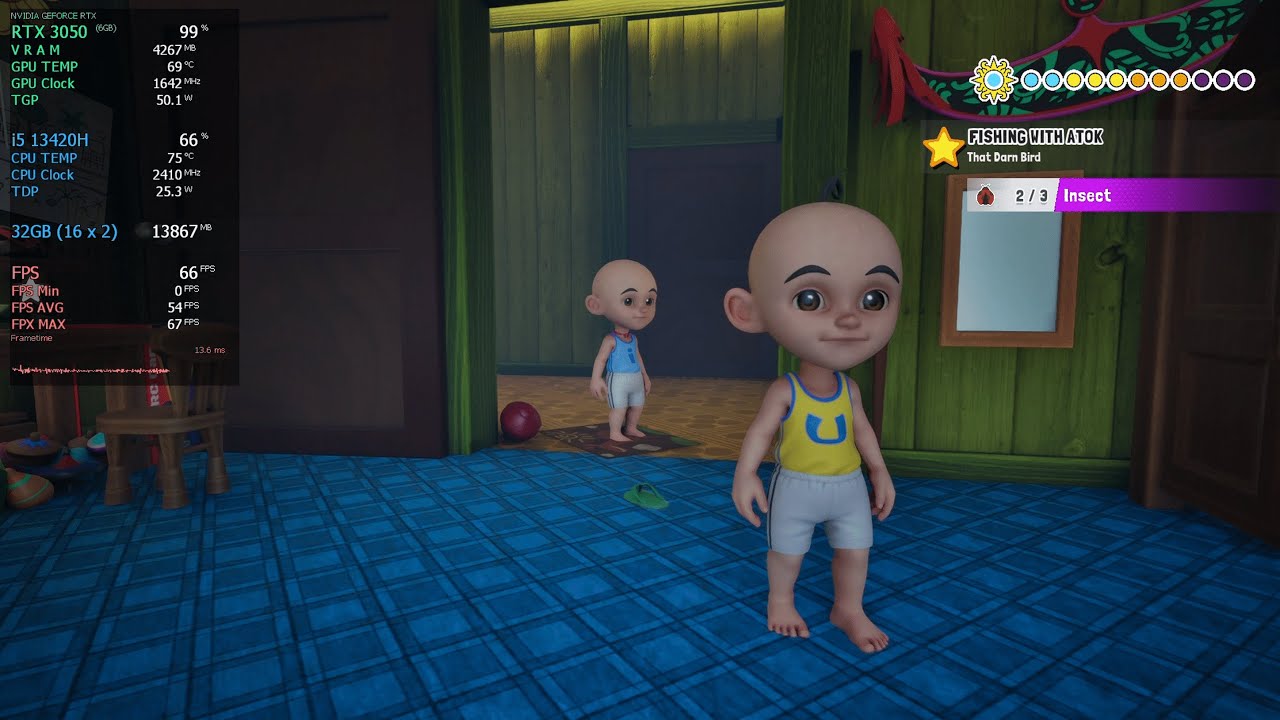 Upin & Ipin Universe on RTX 3050 6GB | GTX 1060 Minimum Spec Test – Is It Playable?