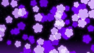【With BGM】🌸Motion graphics background with soaring Purple neon cherry blossoms🌸