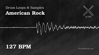 American Rock Drum Loops - 127 BPM. Royalty-Free Samples Set 3 #PiecesSounds