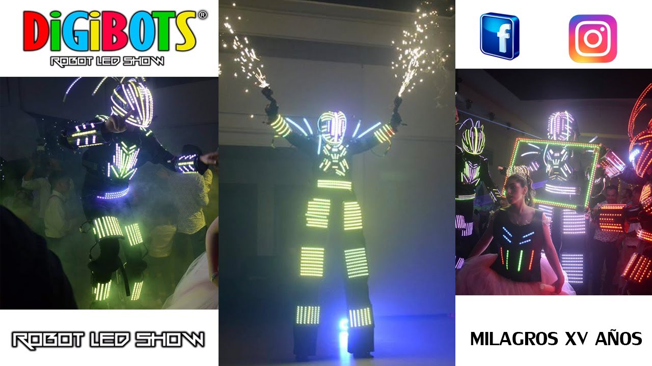 Show para fiestas de 15 Años ! ! ! Robot Led  DIGIBOTS ROBOT LED SHOW /Milagros/ Cardellino Eventos