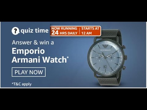 Amazon 18th March 2021 Daily Quiz Answers: Play And Win Win Emporio Armani Watches (1 Prize)