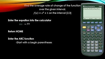 TI-89 - Average Rate of Change