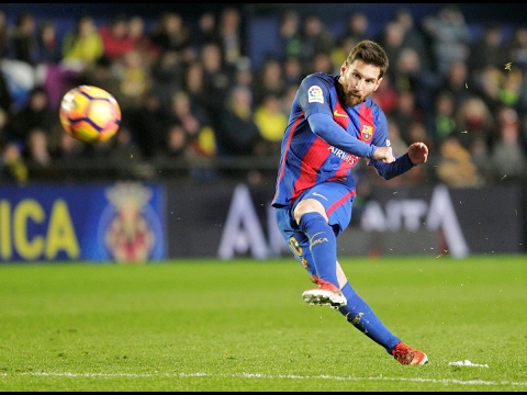 شاهد ركلة ميسي الرائعة التي ارتطمت بالعارضة مباراة برشلونة و اتليتكو مدريد نصف نهائي كأس الملك 2017