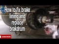 UD NISSAN // How to Fix brake lining and Replace brake drum
