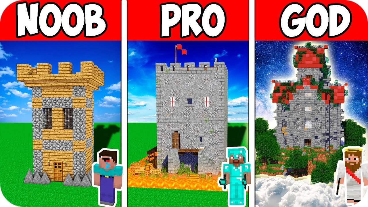 Minecraft NOOB vs PRO vs GOD : SECRET CUBE CASTLE HOUSE / Minecraft Animation