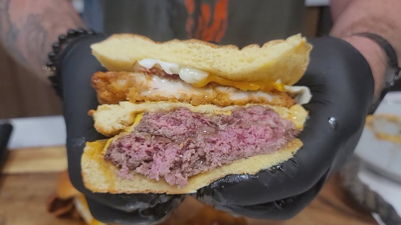 Chicken and Waffle Burger!