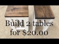 DIY | How to make 2 tables for $20.00 | Living room end tables