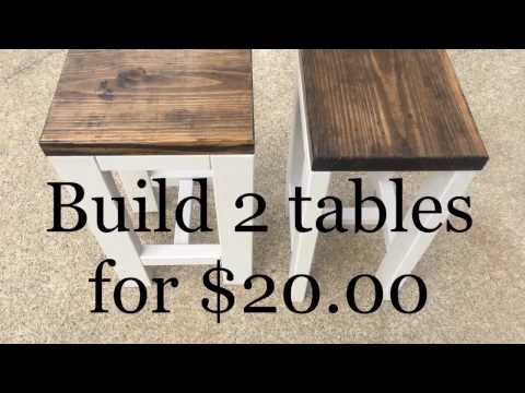 DIY | How to make 2 tables for $20.00 | Living room end tables