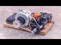 How to Make Generator With 4 Stroke RC Engine