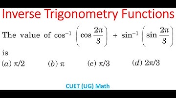 Value Of cos^(-1) cos(2pi/3) + sin^(-1) sin(2pi/3)