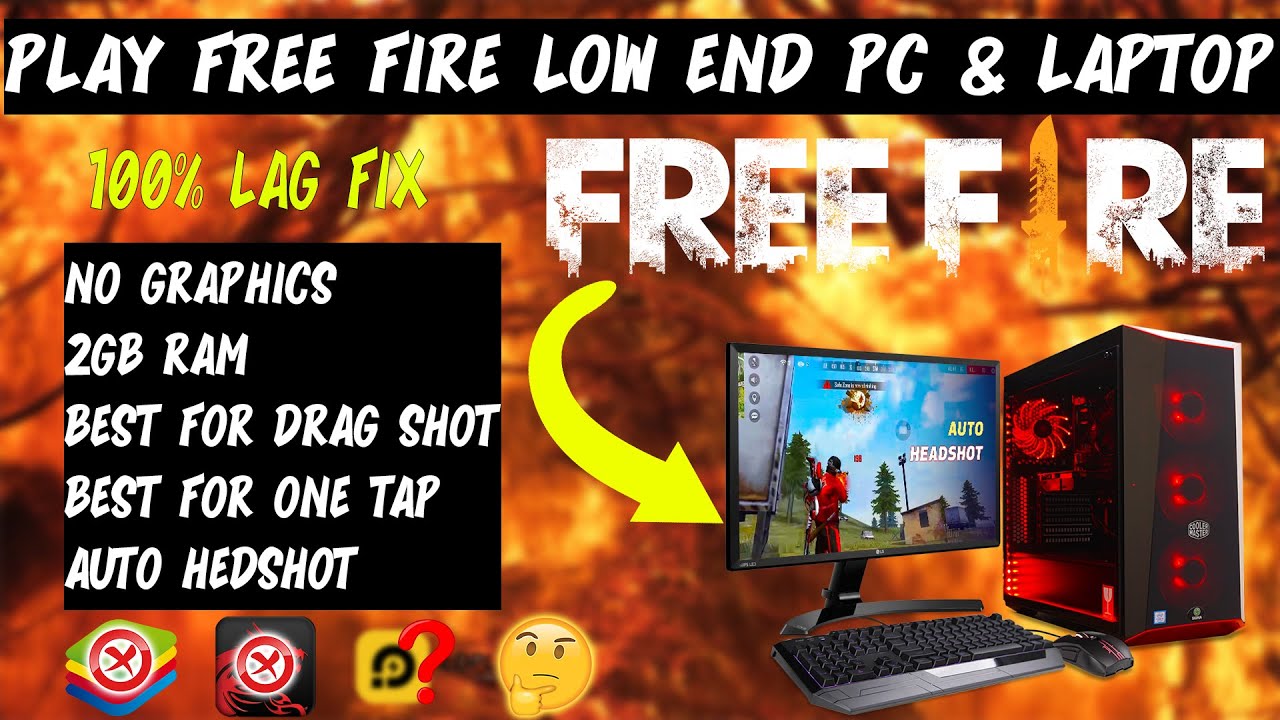 How To Play Free Fire On 2GB Ram PC/Laptop Without Graphics Card 100