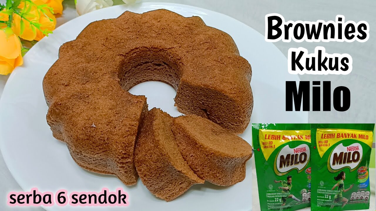 BROWNIES KUKUS MILO ENAK DAN LEMBUT CUMA TAKARAN SENDOK BOLU KUKUS
