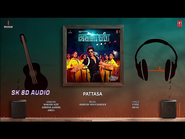 Pattasa | 8D | Jawan | Atlee | Anirudh Ravichander | SK 8D AUDIO | Use Headphones class=