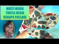 (156) Multi Media Turtle Mosaic Painting