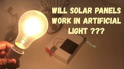 Will solar panels work in artificial light? | Solar energy with artificial light for science project