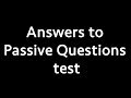 Answers to Passive Questions test