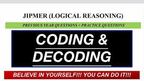JIPMER 2019 Logical Reasoning Preparation Part 2