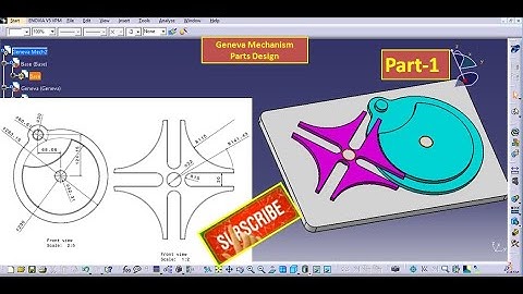 Geneva Mechanism Parts Design In CATIA V5 using Sketcher,Part Design and Assembly Design.