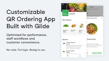 Customizable QR Ordering App Built with Glide