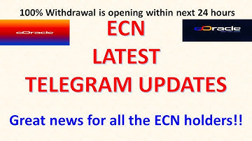 ECN E-ORACLE UPDATE 100% Withdrawal is opening within 24 hours Great news for all the ECN holders